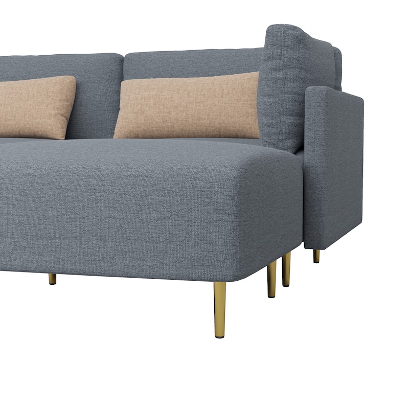 U-Shaped Sectional Sofa with Two Ottomans