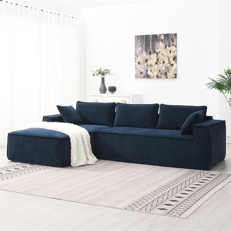 Minimalist Style Modular Sectional Sofa,L-Shaped Compressed Sofa