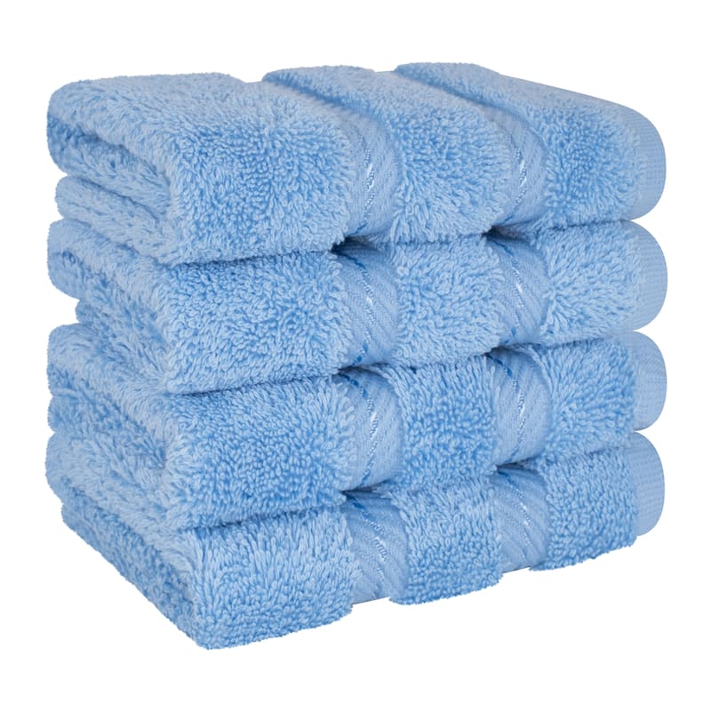 American Soft Linen Premium 100% Cotton 4-Piece Washcloth Set