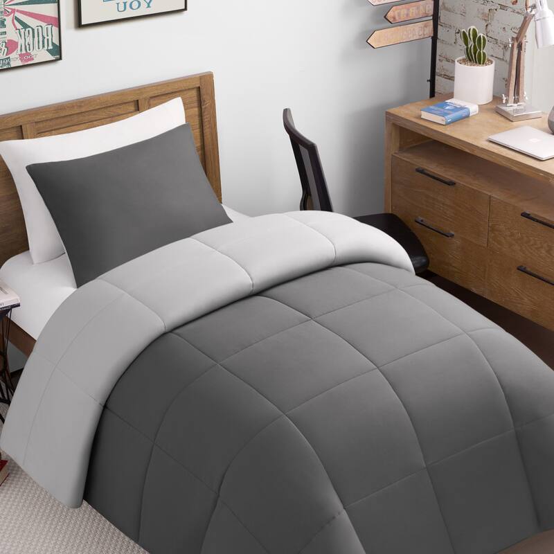 Lucky Brand Box Stitch Reversible Comforter Sets