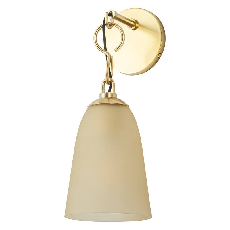 Modern 1-Light Wall Sconce with Long Bell Glass Shade Lighting