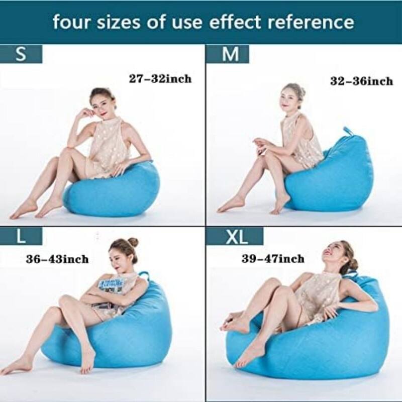 (No Filler) Extra Soft Bean bag Seat Chair Covers