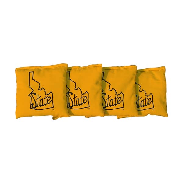 slide 2 of 3, College Vault Idaho State University Bengals Yellow Cornhole Bags All-Weather Resin Filled