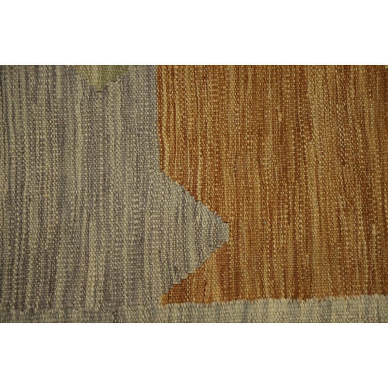Hand Woven Oriental 100% Wool Carpet Southwestern Modern Multi-Colored Kilim Area Rug - 4' 11'' X 3' 0''