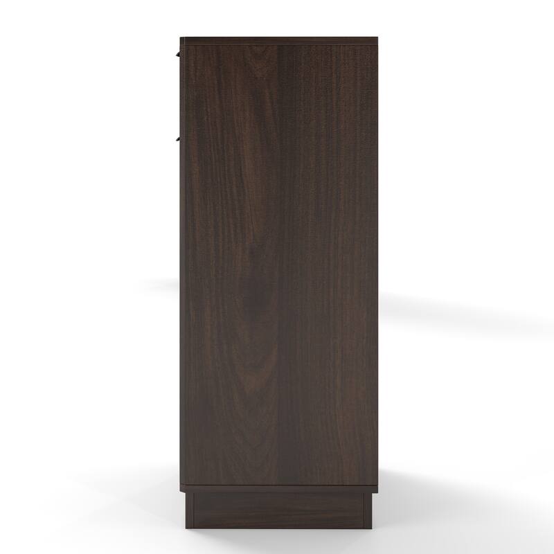 GDFStudio - Madison 10-Gallon Tilt-Out Woodgrain Cabinet with Textured Drawer & Hidden Bin