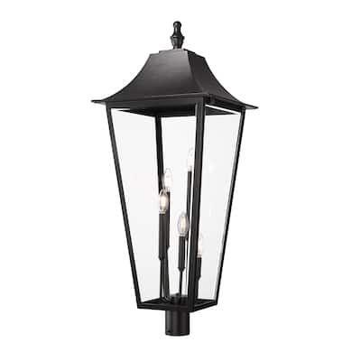 Gannon 5 Light Outdoor Post Mount Fixture in Black