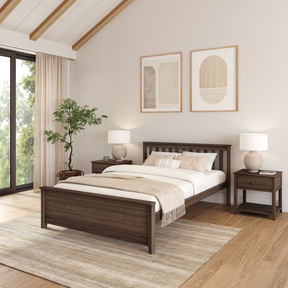 Plank and Beam Classic Real Wood Queen Platform Bed