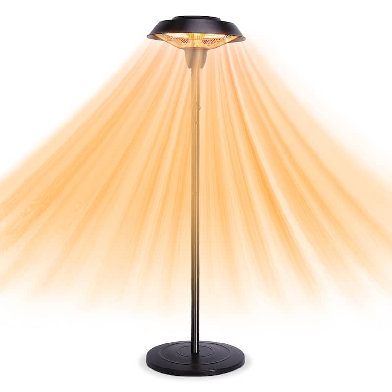 1500W Electric Freestanding Patio Heater, Infrared Heaters, Electric Outdoor Heater 5100 BTU - N/A