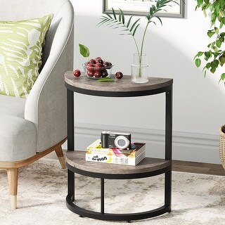 Semi Circle End Table Small Half Round Side Tables