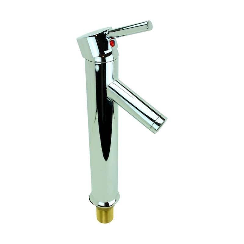 Chrome Faucet 12" Single Hole Faucet with Supply Lines