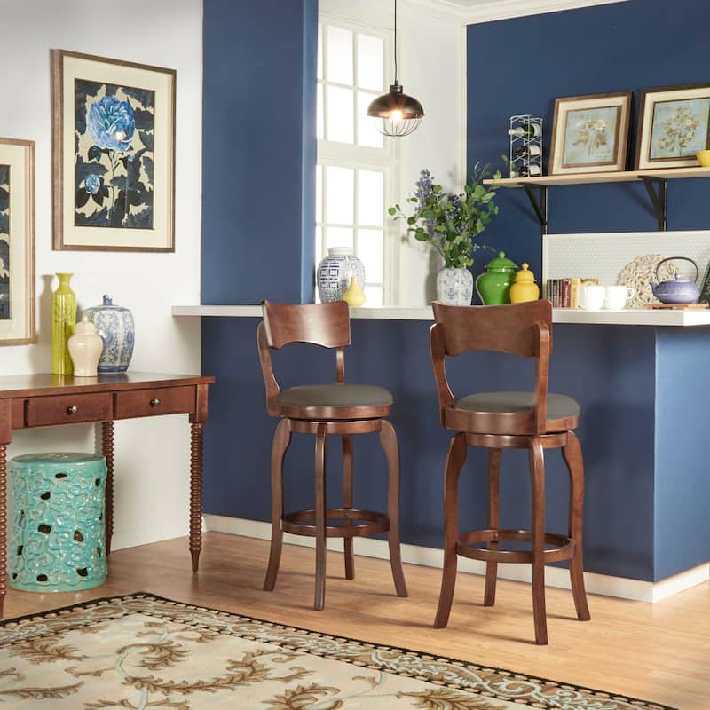 Verona Swivel 29-inch High Back Bar Stool by iNSPIRE Q Classic