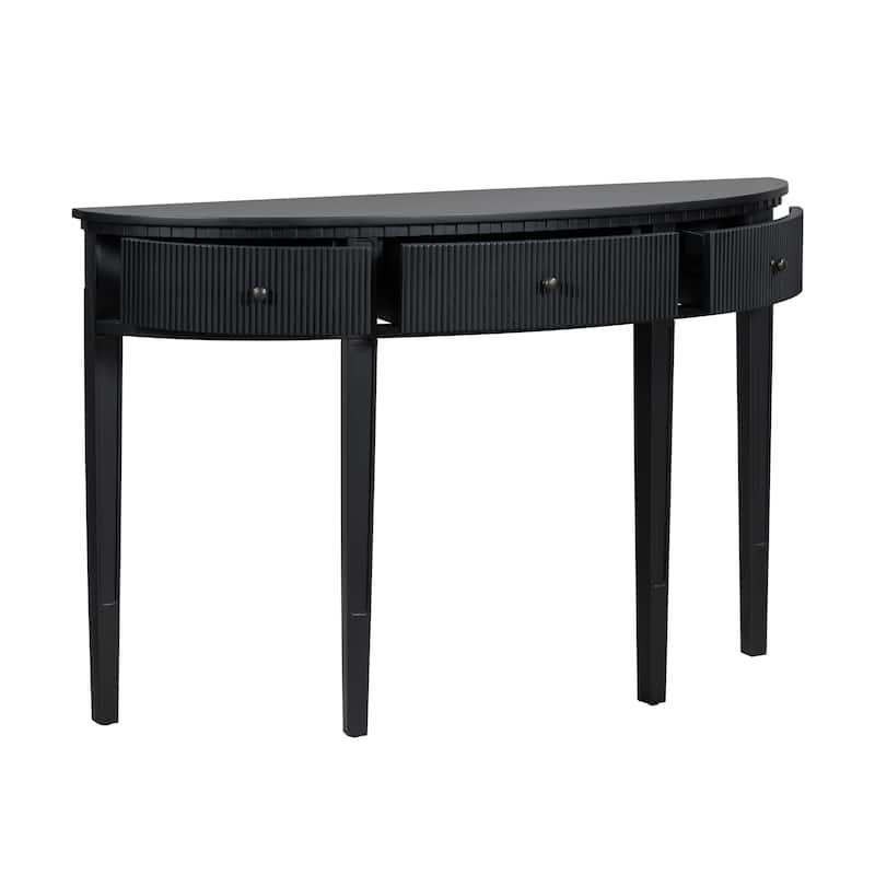 Console Table with Vertical Stripe Drawers