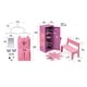 preview thumbnail 4 of 6, Badger Basket School Style Single Doll Locker Set with Bench, Rug and Accessories - Purple/Pink