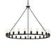 preview thumbnail 24 of 71, The Gray Barn Liam 48-inch Round Wagon Wheel 24-light Chandelier Matte Black