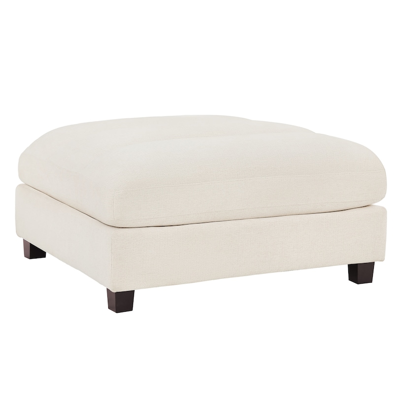 38.6" Plush Chenille Ottoman, Upholstered Cloud Ottoman, Modular Sectional Couches For Living Room, Compressed Memory Foam