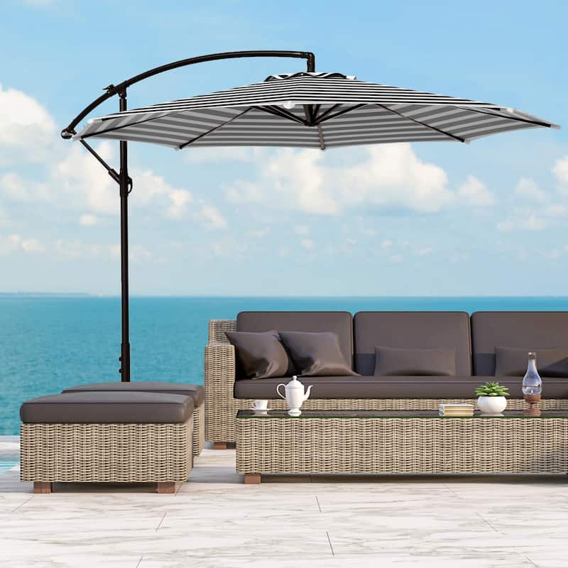 Weller 10-foot Offset Cantilever Hanging Patio Umbrella