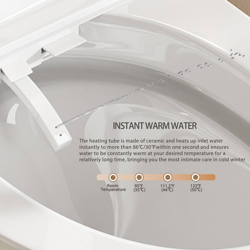 Topcraft Bathroom One Piece Toilet Smart Toilet with Warm Air Dryer Heated Seat