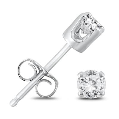 Marquee 1/3 Carat TW Round Solitaire Diamond Stud Earrings in .925 Sterling Silver