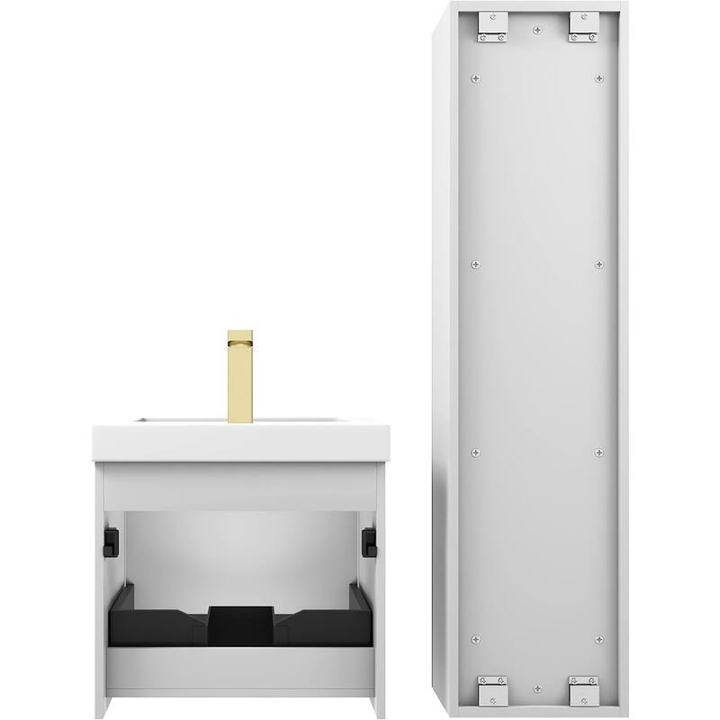 Blossom Positano 20" Floating Vanity with Sink & Side Cabinet