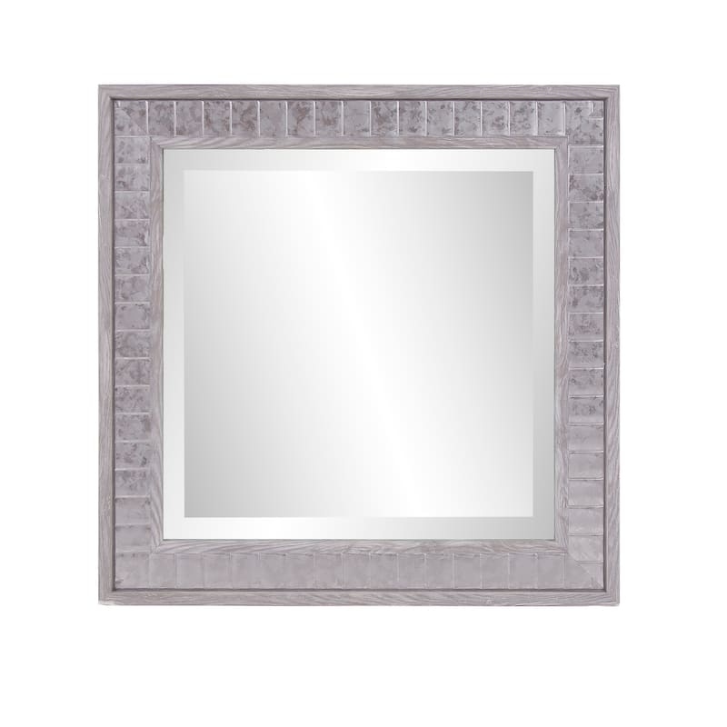 Allan Andrews Metropolis Gray Framed Wall and Accent Mirror - 15.5 x 15.5 x 0.75