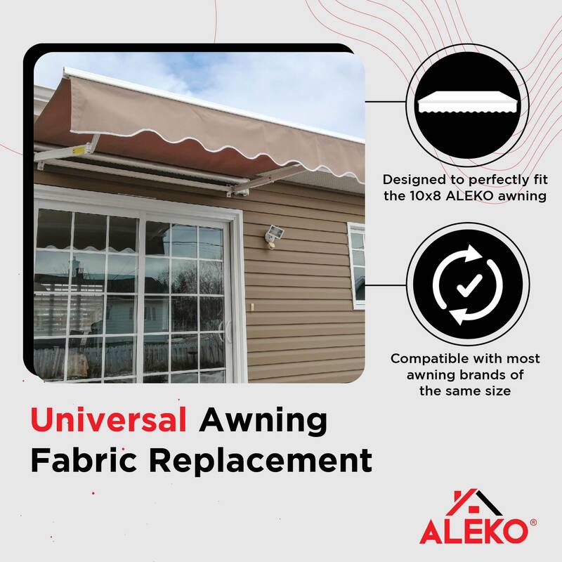ALEKO Replacement Fabric for 10 x 8 Retractable Awning