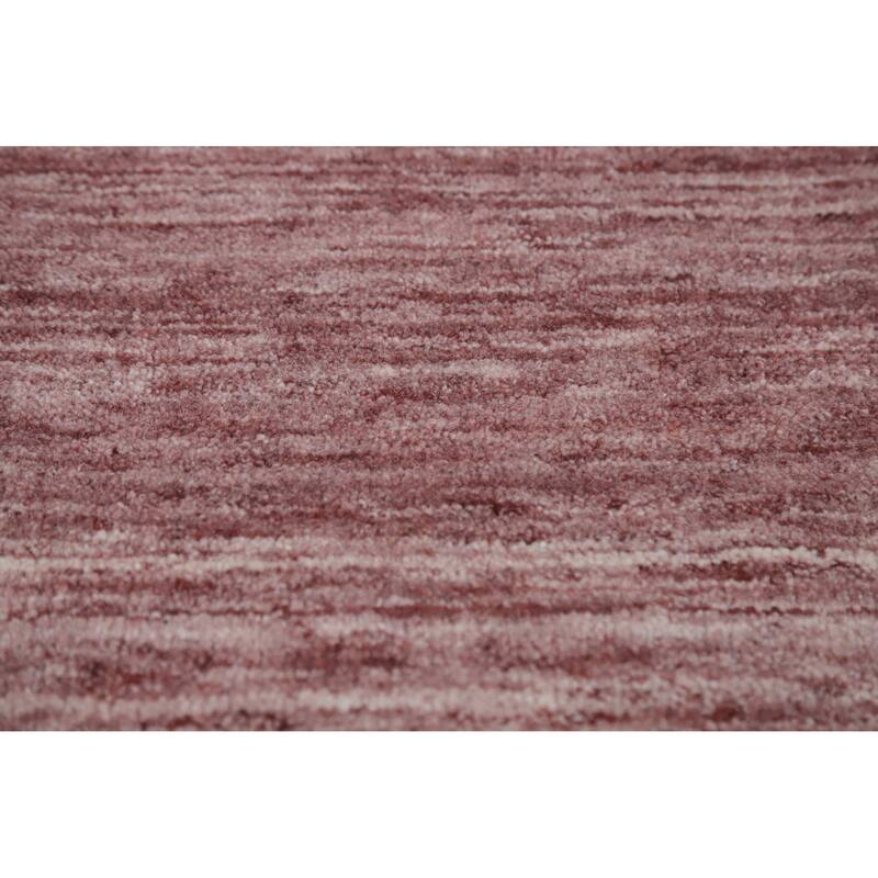 Hand Knotted Oriental 100% Wool Carpet Tribal Tribal Pink Gabbeh Area Rug - 9' 7'' X 7' 9''