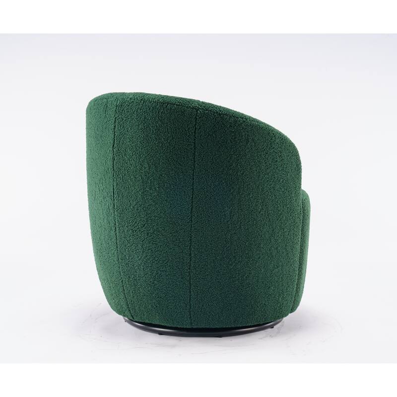 Teddy Fabric Swivel Accent Armchair Barrel Chair