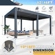 preview thumbnail 177 of 188, EROMMY Outdoor Louvered Pergola Gazebo with Adjustable Aluminum Rainproof Roof
