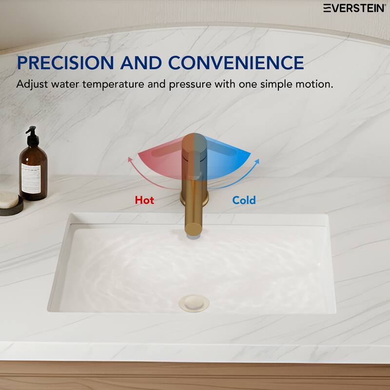 Single Handle Single Hole Bathroom Faucet with Pop‑Up Drain