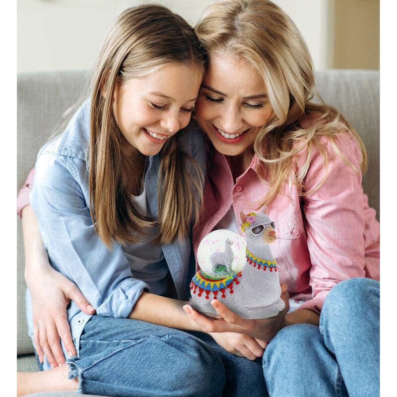 CoTa Global Sloth, Llama, Flamingo, Panda Snow Globe Set of 4 - 45mm