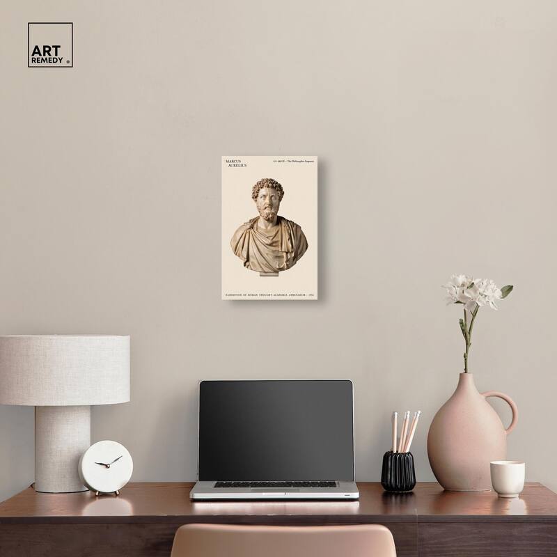 Philosopher Emperor's Gaze Canvas by Art Remedy, Gallery Wrapped