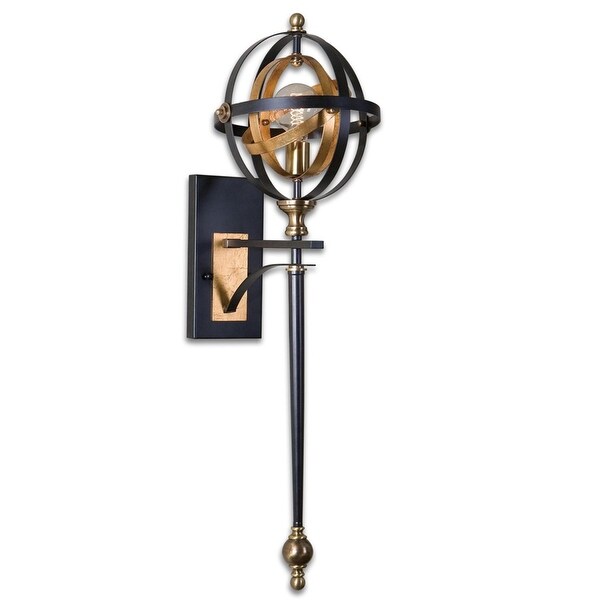 black and gold sconce light