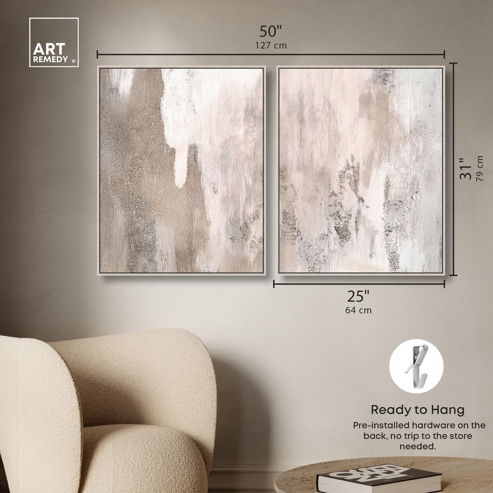 Striated Texture II Canvas Set of 2 by Art Remedy - Overstock