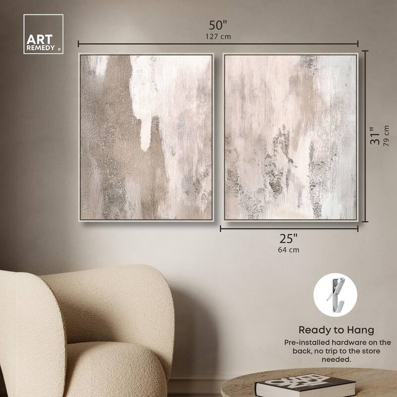 Striated Texture II Canvas Set of 2 by Art Remedy