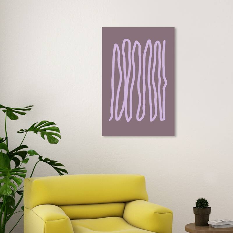Wynwood Studio Canvas Abstract Rope Purple and Modern & Contemporary Wall Art Canvas Print - 30 x 20