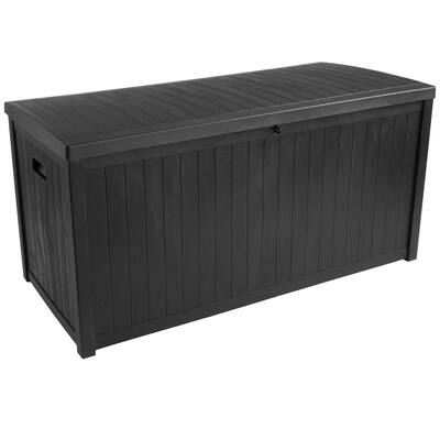 Pure Garden Storage Box - Container for Patio Storage - Durable and Fade-Resistant Deck Box - Outdoor Furniture
