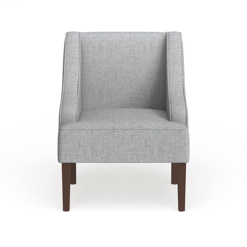 Porch & Den Lyric Light Blue Swoop Arm Accent Chair