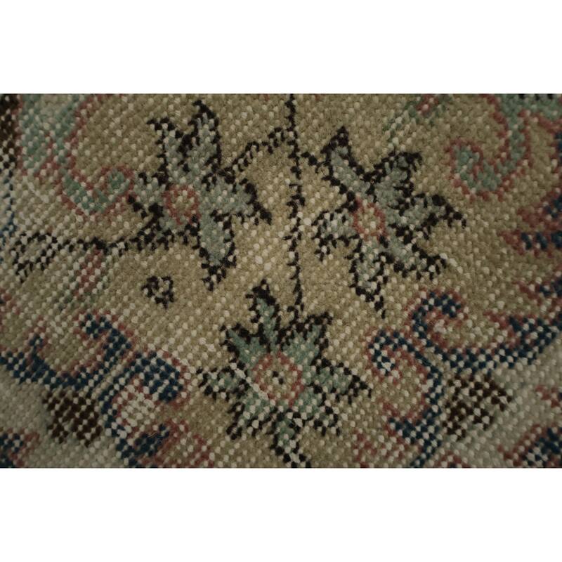 Hand Knotted Oriental 100% Wool Carpet Transitional Floral Pink Anatolian Area Rug - 9' 9'' X 5' 6''