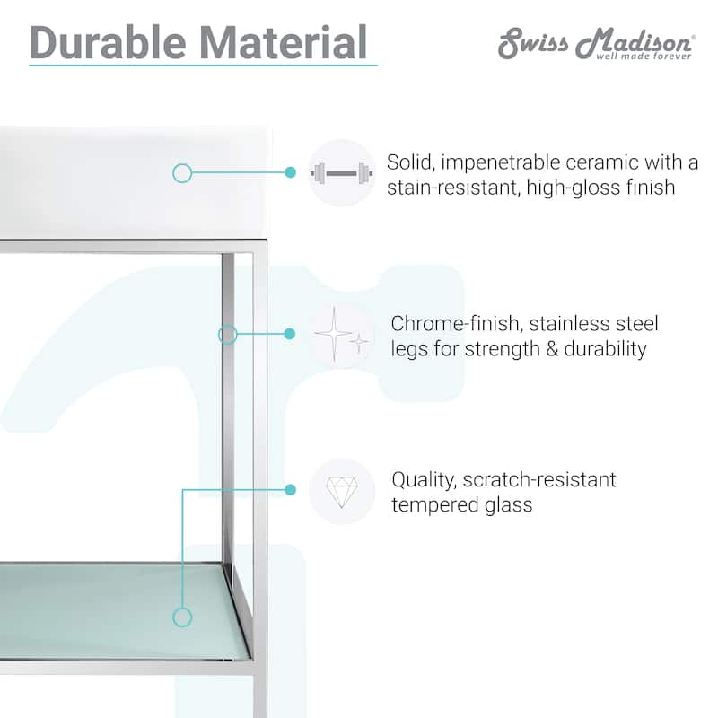 Pierre Metal Freestanding Single Sink Bathroom Vanity
