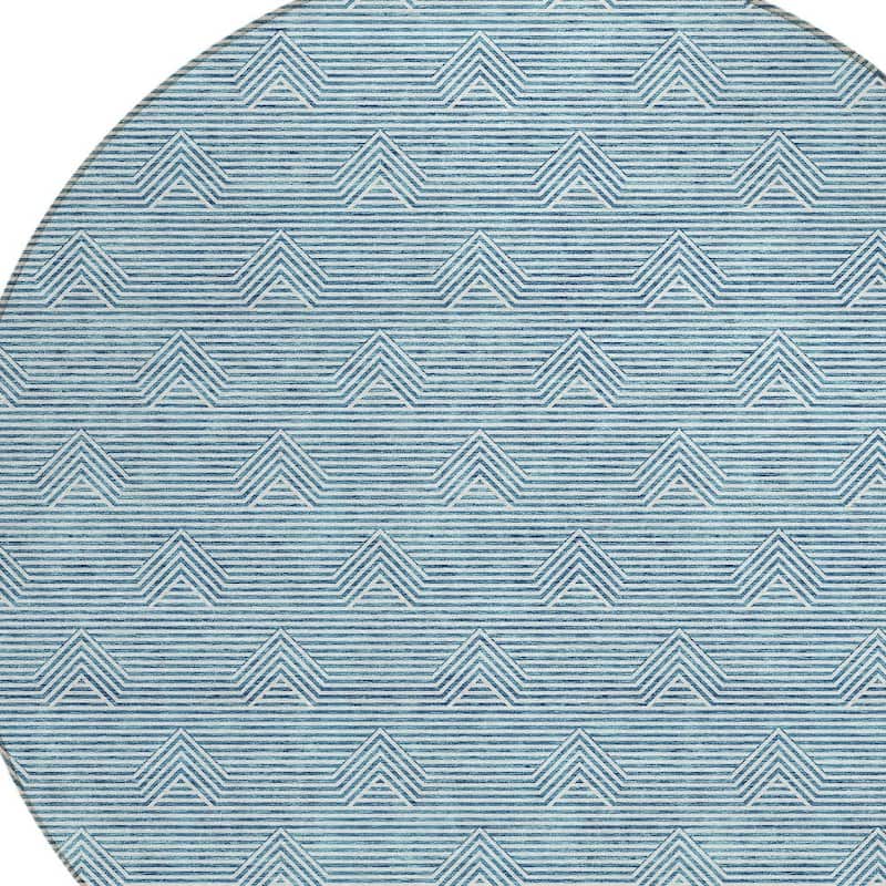 HomeRoots Geometric Transitional Rectangle Outdoor Rug