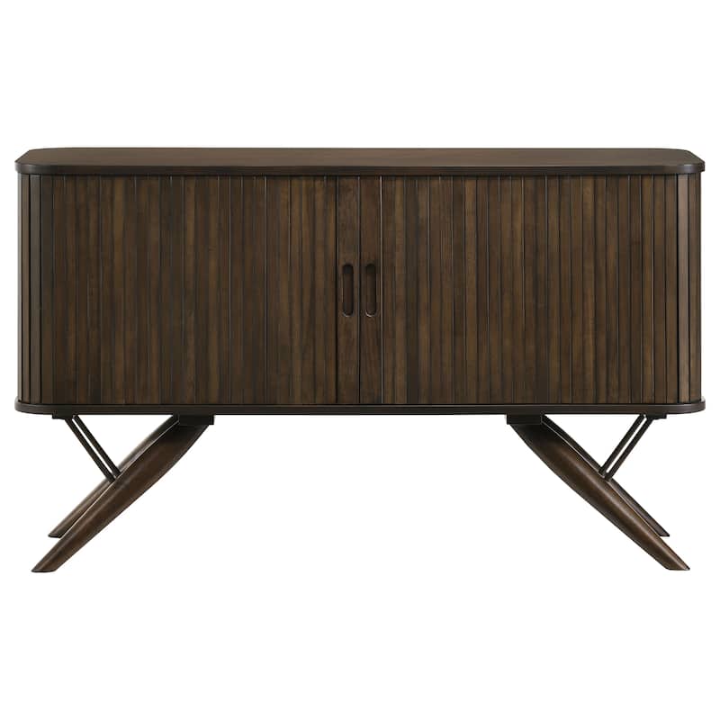Wes 2-Door Sideboard Buffet Storage Cabinet Dark Walnut