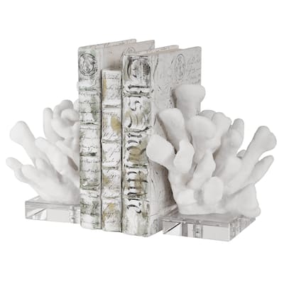 Uttermost Charbel White Bookends (Set of 2)