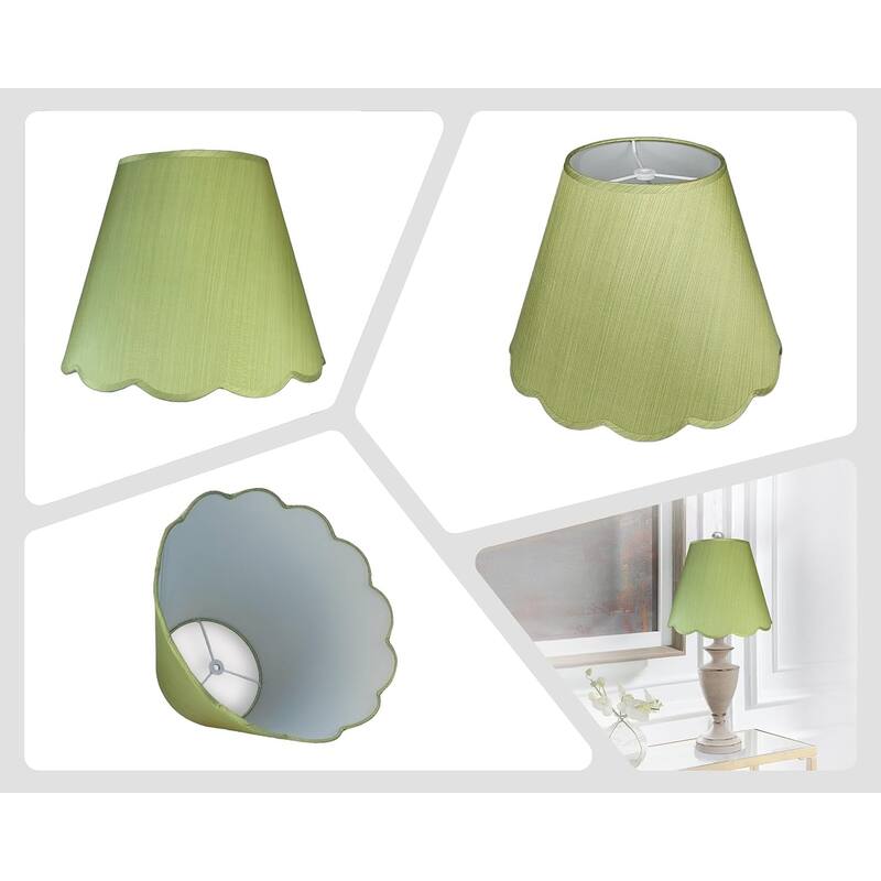 Royal Designs Scallop Empire Lamp Shade Set of 2 - 7 x 13 x 10