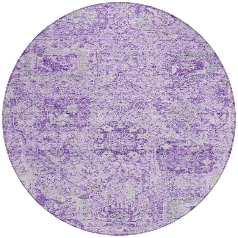 HomeRoots Damask Traditional Rectangle Outdoor Rug