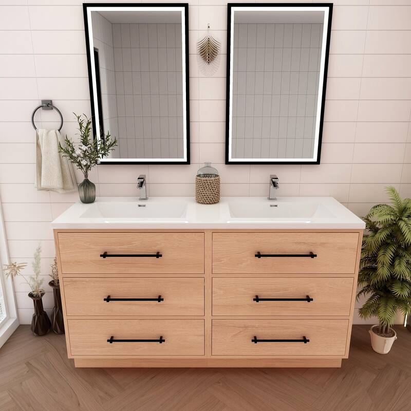Victoria 48'' Free-standing Vanity with Double Reinforced Acrylic Sink - 47.20
