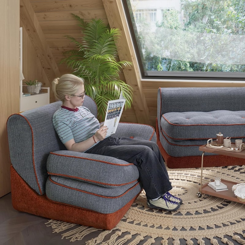 WOWMAX 3 in 1 Convertible Sleeper Sofa Bed 71"*48" Futon Sofa Bed Folding Couch, Ideal for Small Spaces, Living Room