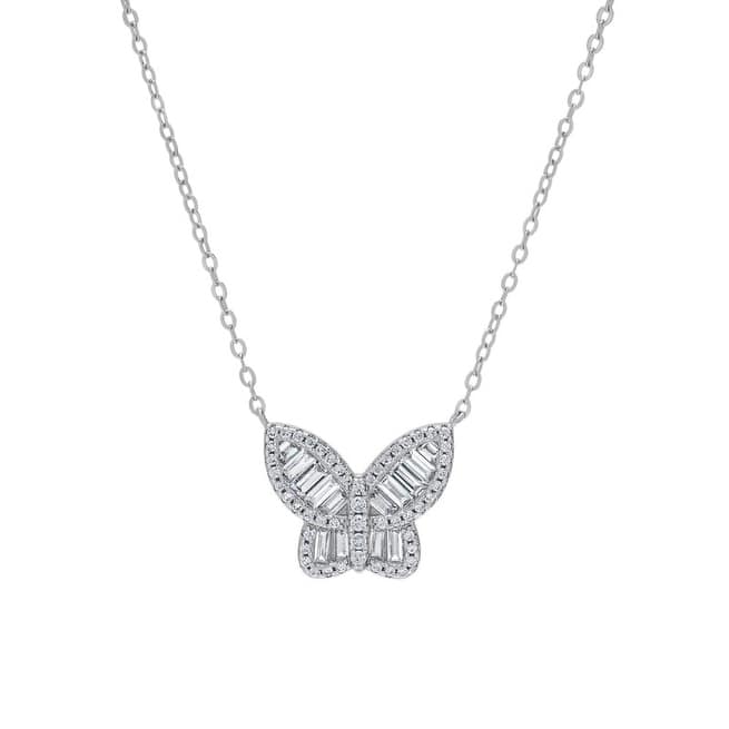 Victoria Townsend .925 Sterling Silver White Sapphire Butterfly Pendant