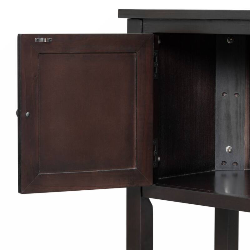 Cambridge Series Ample Storage Vintage Console Table with Four Small Drawers and Bottom Shelf