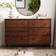 preview thumbnail 3 of 39, Middlebrook Bullrushes 6-drawer Solid Wood Dresser walnut