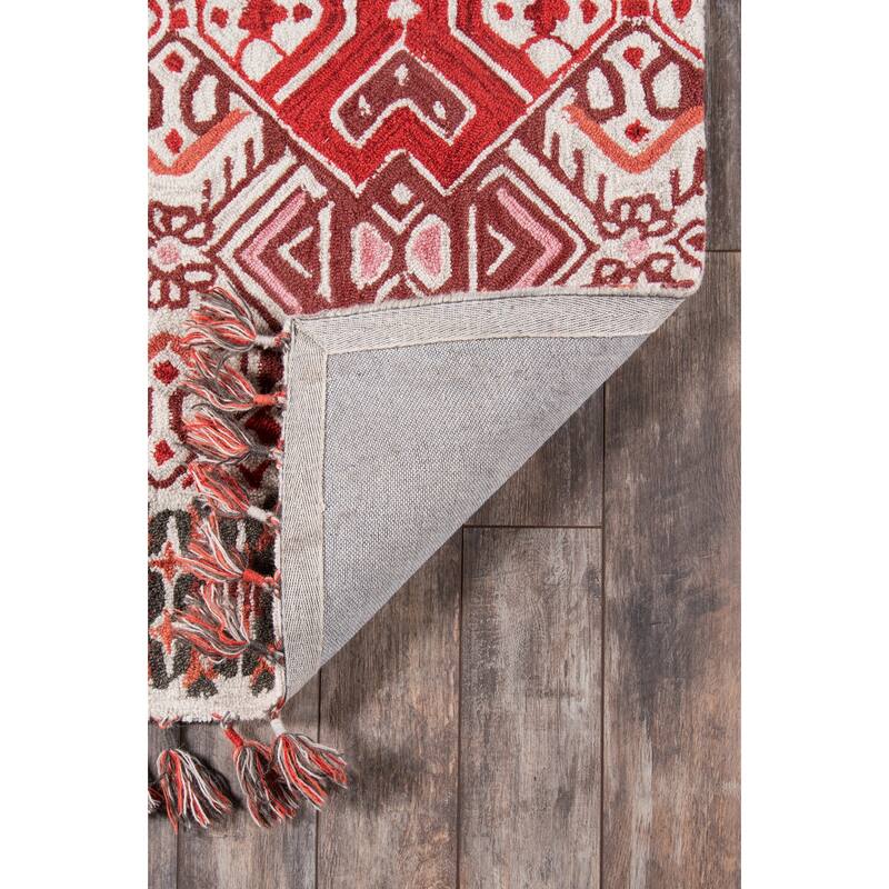 Momeni Tahoe Hand Tufted Wool Red Area Rug